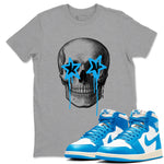 AJ1 UNC Reimagined shirts to match jordans Death Star sneaker match tees Air Jordan 1 UNC Reimagined shirts to match Jordan 1s SNRT Sneaker Tees unisex cotton Heather Grey 1 shirts