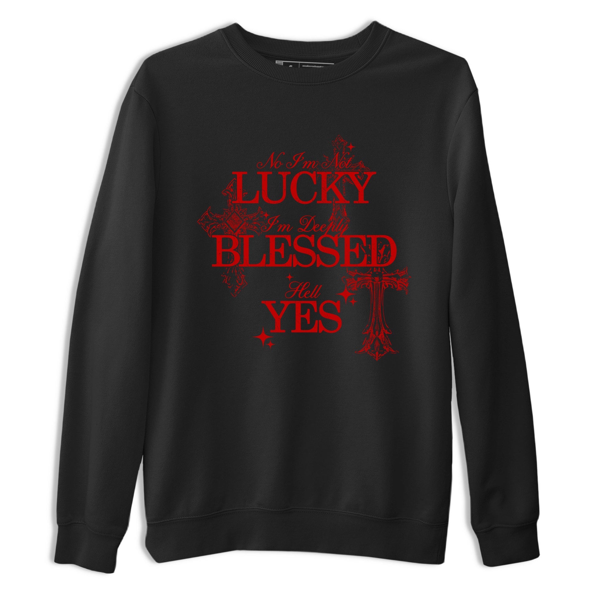 Deeply Blessed sneaker match t-shirt styled to complete your fit with the Air Foamposite Cough Drop sneakers, shown in Black 2.