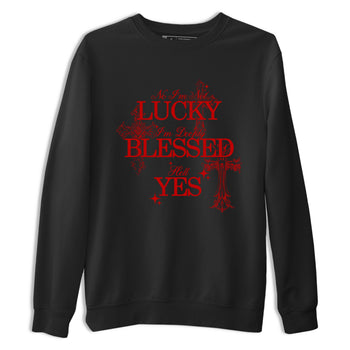 Deeply Blessed sneaker match t-shirt styled to complete your fit with the Air Foamposite Cough Drop sneakers, shown in Black 2.