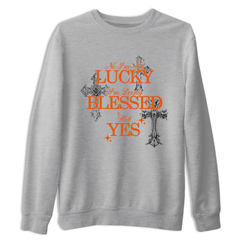 Deeply Blessed sneaker match t-shirt styled to complete your fit with the Air Jordan 1 Shattered Backboard sneakers, shown in Heather Grey 2.
