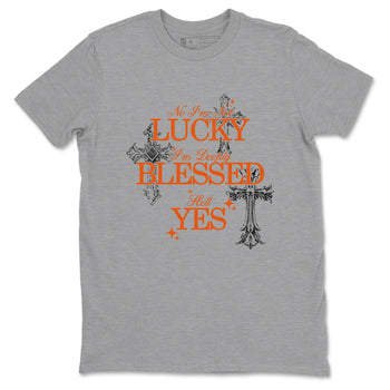 Deeply Blessed sneaker match t-shirt styled to complete your fit with the Air Jordan 1 Shattered Backboard sneakers, shown in Heather Grey 2.