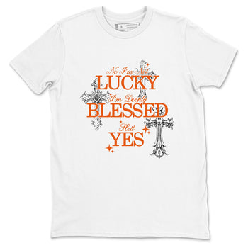 Deeply Blessed sneaker match t-shirt styled to complete your fit with the Air Jordan 1 Shattered Backboard sneakers, shown in White 2.