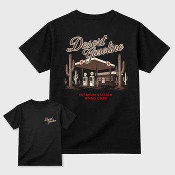 Desert Gasoline double side graphic tee styled to complete your fit with the AJ3 World's Best Dad, shown in Black.