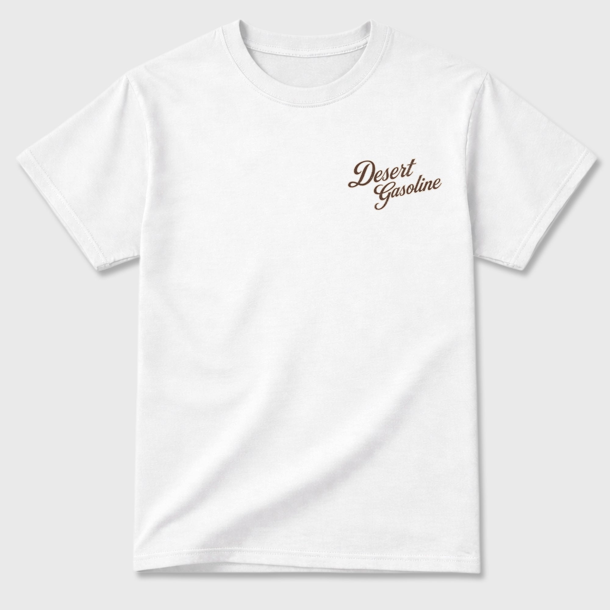 Desert Gasoline double side graphic tee styled to complete your fit with the AJ3 World's Best Dad, shown in White.