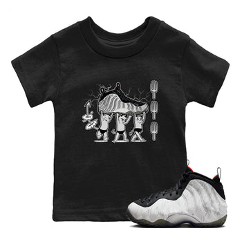 Foams One Jin shirts to match jordans Devil Babies sneaker match tees Air Foamposite One Jin match shoes to clothes SNRT Sneaker Tees Youth Baby Black 1 tee