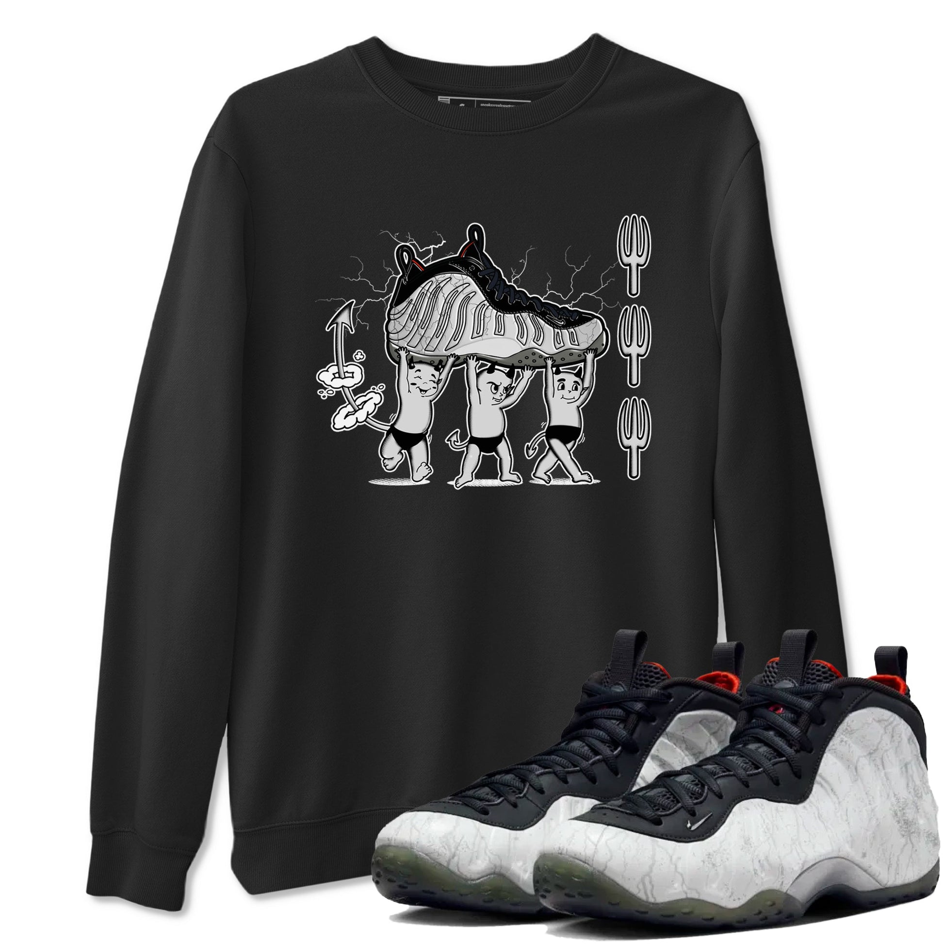 Foams One Jin shirts to match jordans Devil Babies sneaker match tees Air Foamposite One Jin match shoes to clothes SNRT Sneaker Tees unisex cotton Black 1 shirts