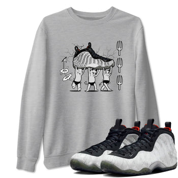 Foams One Jin shirts to match jordans Devil Babies sneaker match tees Air Foamposite One Jin match shoes to clothes SNRT Sneaker Tees unisex cotton Heather Grey 1 shirts