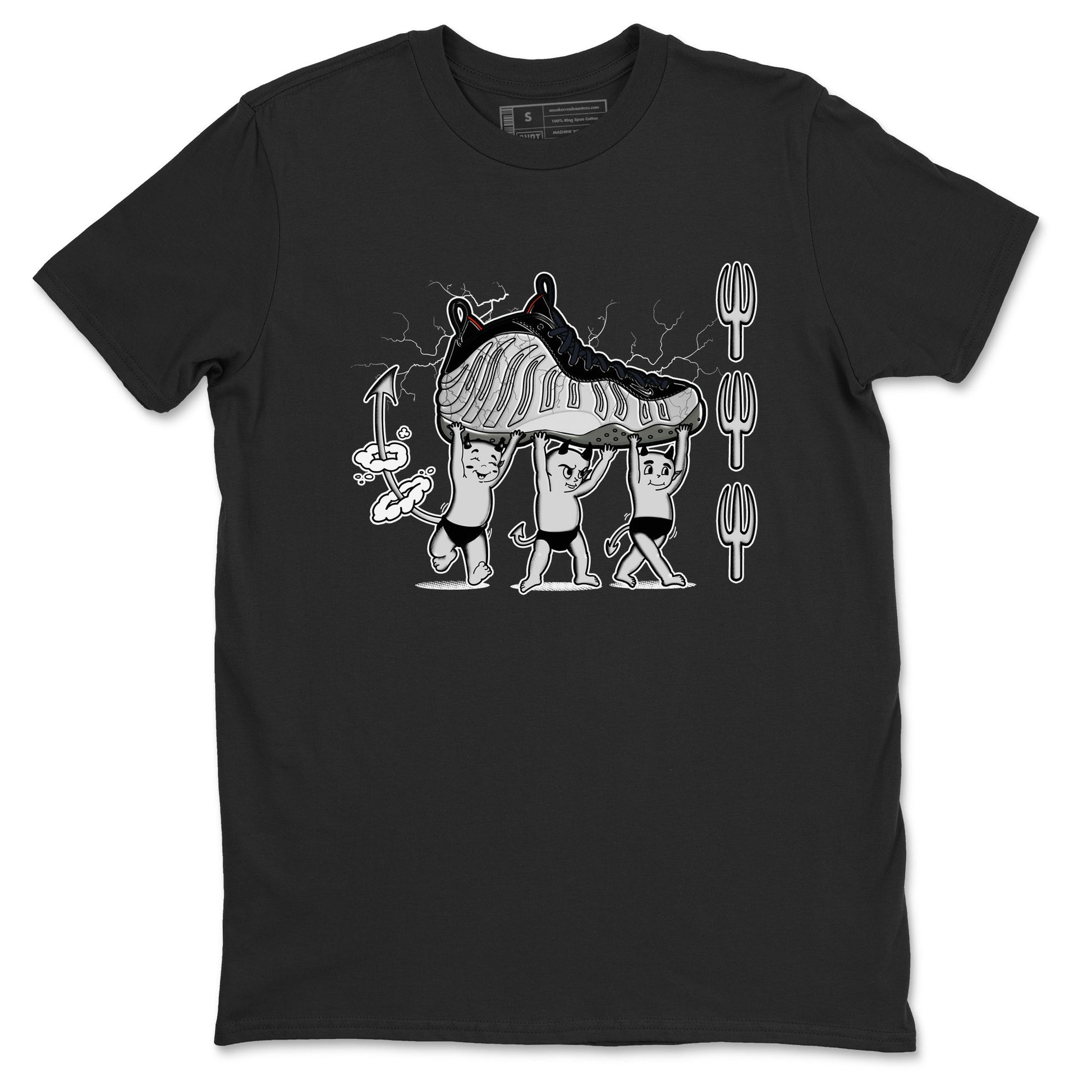 Foams One Jin shirts to match jordans Devil Babies sneaker match tees Air Foamposite One Jin match shoes to clothes SNRT Sneaker Tees unisex cotton Black 2 shirts
