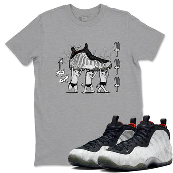 Foams One Jin shirts to match jordans Devil Babies sneaker match tees Air Foamposite One Jin match shoes to clothes SNRT Sneaker Tees unisex cotton Heather Grey 1 shirts