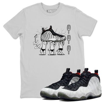 Foams One Jin shirts to match jordans Devil Babies sneaker match tees Air Foamposite One Jin match shoes to clothes SNRT Sneaker Tees unisex cotton Silver 1 shirts