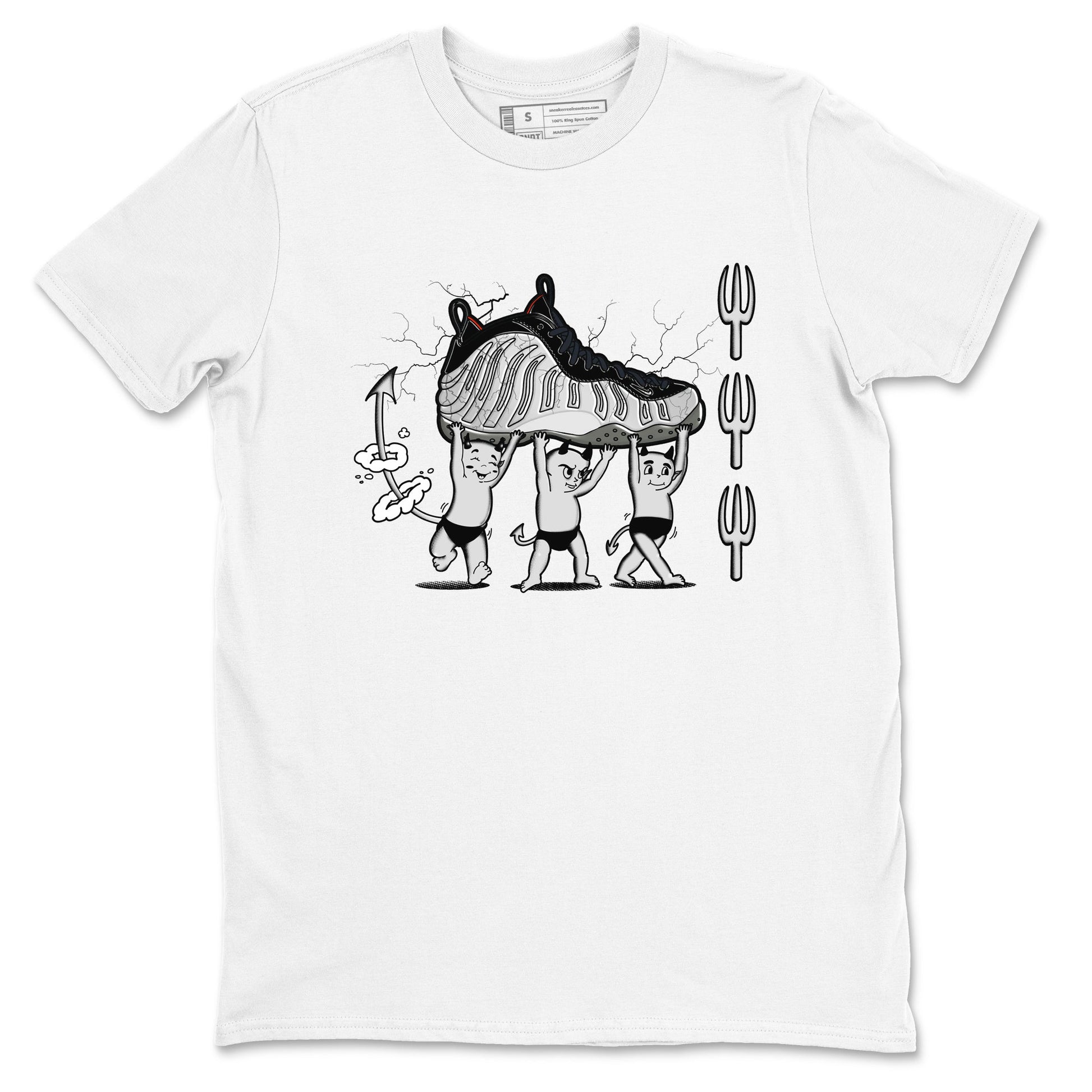 Foams One Jin shirts to match jordans Devil Babies sneaker match tees Air Foamposite One Jin match shoes to clothes SNRT Sneaker Tees unisex cotton White 2 shirts