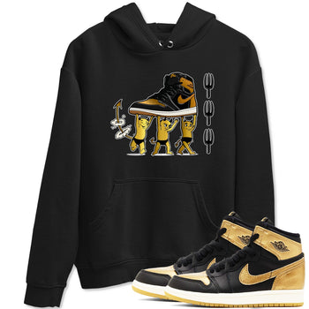Air Jordan 1 High OG Black Metallic Gold shirts to match jordans Devil Babies sneaker match tees 1s Black Metallic Gold SNRT Sneaker Release Tees unisex cotton Black 1 crew neck shirts