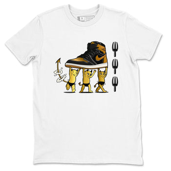 Air Jordan 1 High OG Black Metallic Gold shirts to match jordans Devil Babies sneaker match tees 1s Black Metallic Gold SNRT Sneaker Release Tees unisex cotton White 2 crew neck shirts