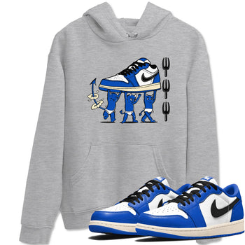 1s Game Royal shirts to match jordans Devil Babies sneaker match tees Air Jordan 1 Retro Low OG Game Royal match shoes to clothes SNRT Sneaker Tees unisex cotton Heather Grey 1 shirts
