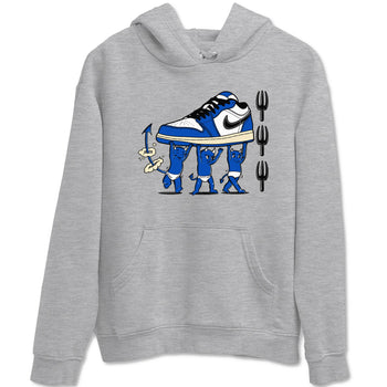 1s Game Royal shirts to match jordans Devil Babies sneaker match tees Air Jordan 1 Retro Low OG Game Royal match shoes to clothes SNRT Sneaker Tees unisex cotton Heather Grey 2 shirts