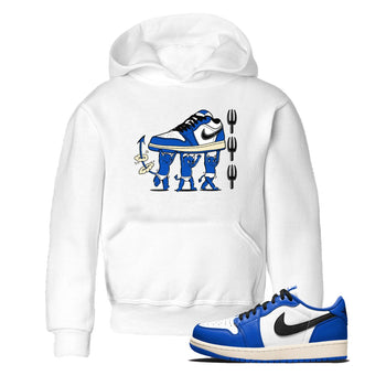 1s Game Royal shirts to match jordans Devil Babies sneaker match tees Air Jordan 1 Retro Low OG Game Royal match shoes to clothes SNRT Sneaker Tees Youth Baby White 1 tee