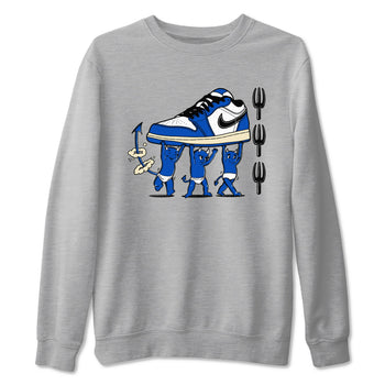 1s Game Royal shirts to match jordans Devil Babies sneaker match tees Air Jordan 1 Retro Low OG Game Royal match shoes to clothes SNRT Sneaker Tees unisex cotton Heather Grey 2 shirts