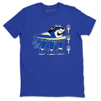 1s Game Royal shirts to match jordans Devil Babies sneaker match tees Air Jordan 1 Retro Low OG Game Royal match shoes to clothes SNRT Sneaker Tees unisex cotton Royal Blue 2 shirts