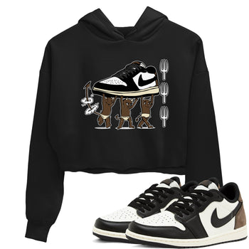 1s Mocha shirts to match jordans Devil Babies sneaker match tees Air Jordan 1 Mocha SNRT Sneaker Release Tees unisex cotton Black 1 Crop Shirts
