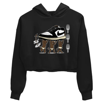 1s Mocha shirts to match jordans Devil Babies sneaker match tees Air Jordan 1 Mocha SNRT Sneaker Release Tees unisex cotton Black 2 Crop Shirts
