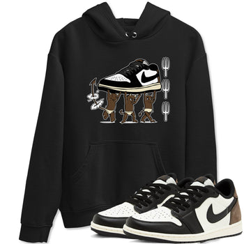 1s Mocha shirts to match jordans Devil Babies sneaker match tees Air Jordan 1 Mocha SNRT Sneaker Release Tees unisex cotton Black 1 crew neck shirts