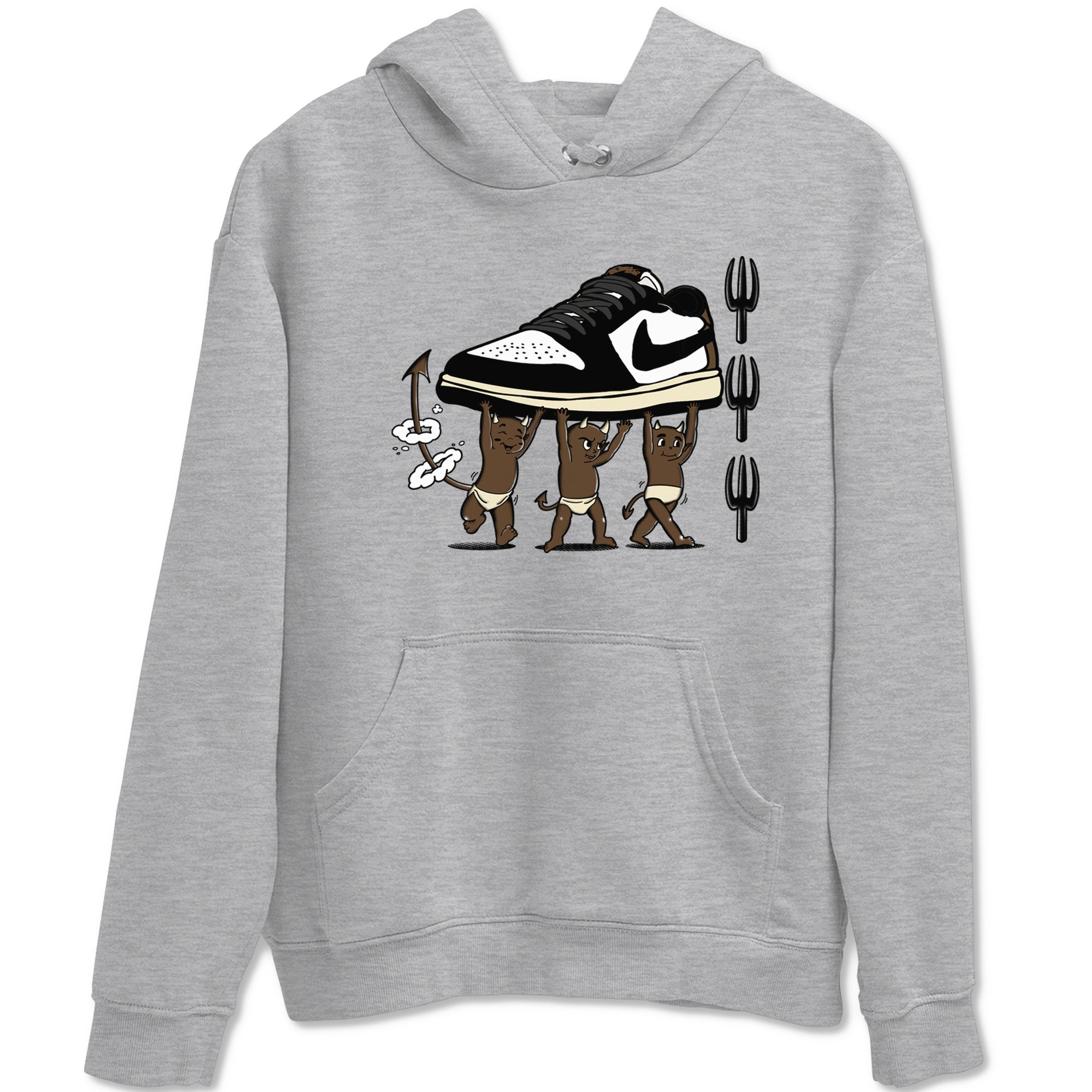 1s Mocha shirts to match jordans Devil Babies sneaker match tees Air Jordan 1 Mocha SNRT Sneaker Release Tees unisex cotton Heather Grey 2 crew neck shirts