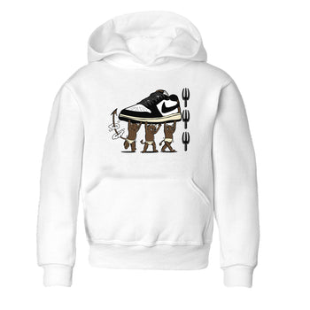1s Mocha shirts to match jordans Devil Babies sneaker match tees Air Jordan 1 Mocha SNRT Sneaker Release Tees Youth Baby White 2 crew neck shirts
