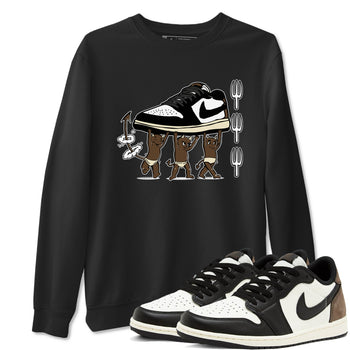 1s Mocha shirts to match jordans Devil Babies sneaker match tees Air Jordan 1 Mocha SNRT Sneaker Release Tees unisex cotton Black 1 crew neck shirts