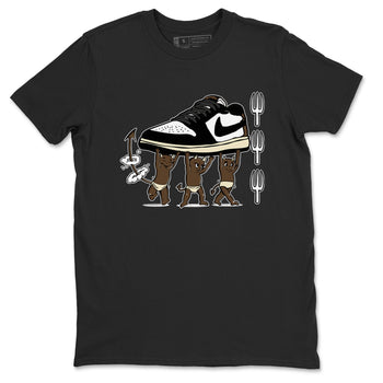1s Mocha shirts to match jordans Devil Babies sneaker match tees Air Jordan 1 Mocha SNRT Sneaker Release Tees unisex cotton Black 2 crew neck shirts