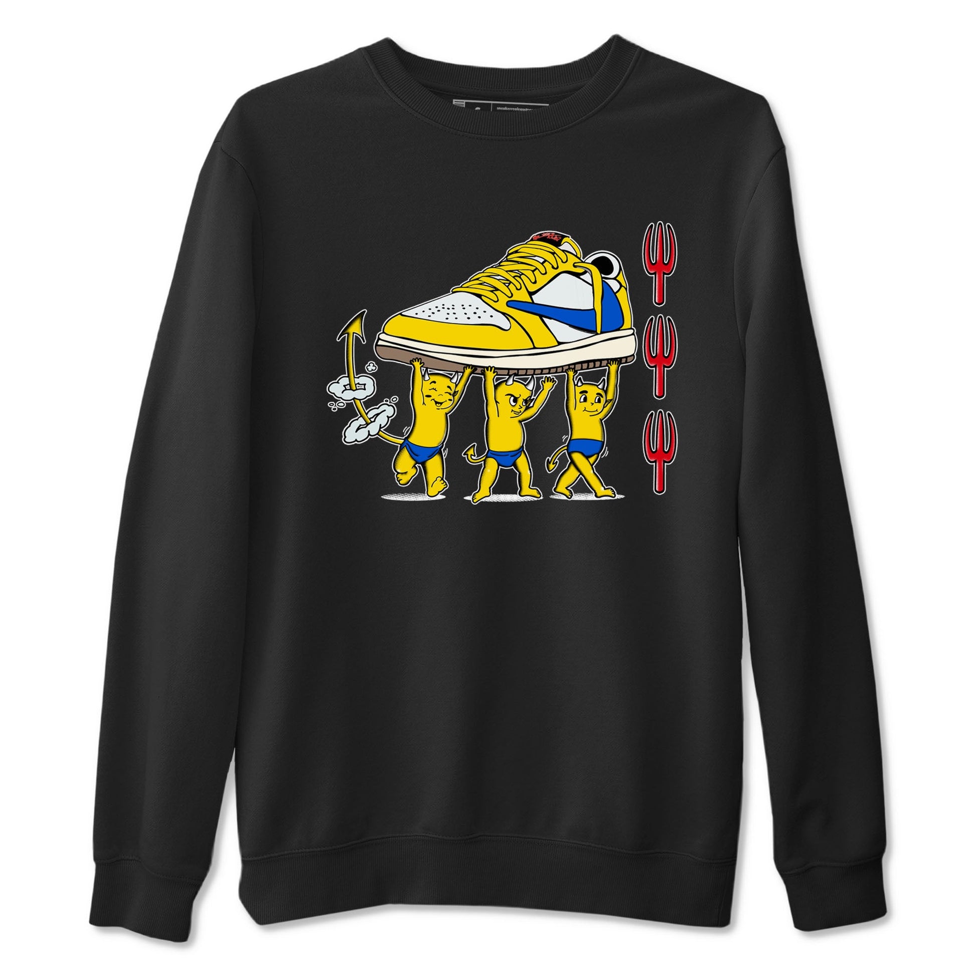 1s Travis Scott Canary shirts to match jordans Devil Babies sneaker match tees Air Jordan 1 Travis Scott Canary SNRT Sneaker Release Tees unisex cotton Black 2 crew neck shirts