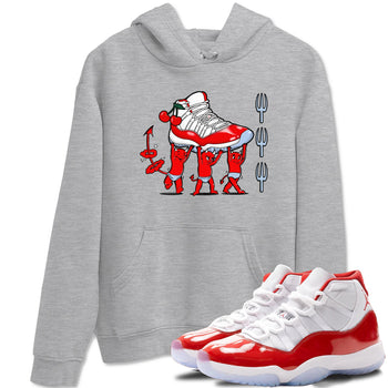 11s Cherry shirts to match jordans Devil Babies sneaker match tees Air Jordan 11 Retro Cherry match shoes to clothes SNRT Sneaker Tees unisex cotton Heather Grey 1 shirts