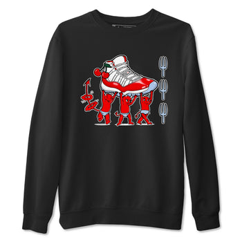 11s Cherry shirts to match jordans Devil Babies sneaker match tees Air Jordan 11 Retro Cherry match shoes to clothes SNRT Sneaker Tees unisex cotton Black 2 shirts