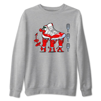 11s Cherry shirts to match jordans Devil Babies sneaker match tees Air Jordan 11 Retro Cherry match shoes to clothes SNRT Sneaker Tees unisex cotton Heather Grey 2 shirts