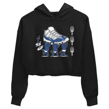 Air Jordan 11 Low Diffused Blue shirts to match jordans Devil Babies sneaker match tees 11s Diffused Blue SNRT Sneaker Release Tees unisex cotton Black 2 Crop Shirts