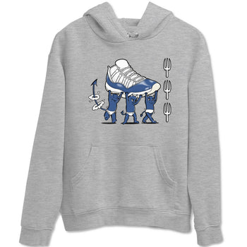 Air Jordan 11 Low Diffused Blue shirts to match jordans Devil Babies sneaker match tees 11s Diffused Blue SNRT Sneaker Release Tees unisex cotton Heather Grey 2 crew neck shirts