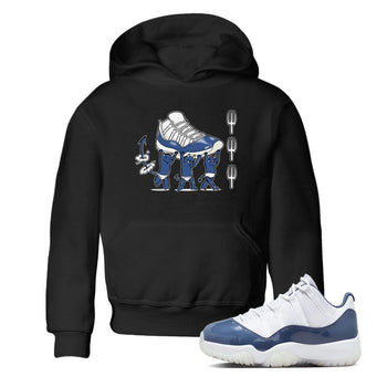 Air Jordan 11 Low Diffused Blue shirts to match jordans Devil Babies sneaker match tees 11s Diffused Blue SNRT Sneaker Release Tees Youth Baby Black 1 crew neck shirts
