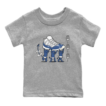 Air Jordan 11 Low Diffused Blue shirts to match jordans Devil Babies sneaker match tees 11s Diffused Blue SNRT Sneaker Release Tees Youth Baby Heather Grey 2 crew neck shirts
