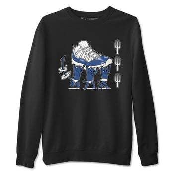 Air Jordan 11 Low Diffused Blue shirts to match jordans Devil Babies sneaker match tees 11s Diffused Blue SNRT Sneaker Release Tees unisex cotton Black 2 crew neck shirts
