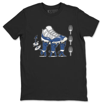 Air Jordan 11 Low Diffused Blue shirts to match jordans Devil Babies sneaker match tees 11s Diffused Blue SNRT Sneaker Release Tees unisex cotton Black 2 crew neck shirts