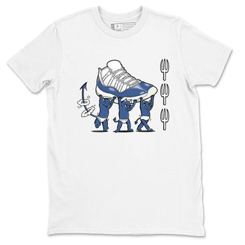 Air Jordan 11 Low Diffused Blue shirts to match jordans Devil Babies sneaker match tees 11s Diffused Blue SNRT Sneaker Release Tees unisex cotton White 2 crew neck shirts