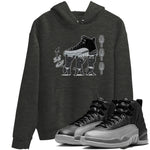 12s Black Wolf Grey shirts to match jordans Devil Babies sneaker match tees Air Jordan 12 Black Wolf Grey SNRT Sneaker Release Tees unisex cotton Charcoal Heather 1 crew neck shirts