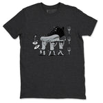 12s Black Wolf Grey shirts to match jordans Devil Babies sneaker match tees Air Jordan 12 Black Wolf Grey SNRT Sneaker Release Tees unisex cotton Charcoal Heather 2 crew neck shirts