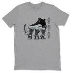 12s Black Wolf Grey shirts to match jordans Devil Babies sneaker match tees Air Jordan 12 Black Wolf Grey SNRT Sneaker Release Tees unisex cotton Heather Grey 2 crew neck shirts