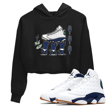 13s Midnight Navy shirts to match jordans Devil Babies sneaker match tees Air Jordan 13 Midnight Navy SNRT Sneaker Release Tees unisex cotton Black 1 Crop Shirts