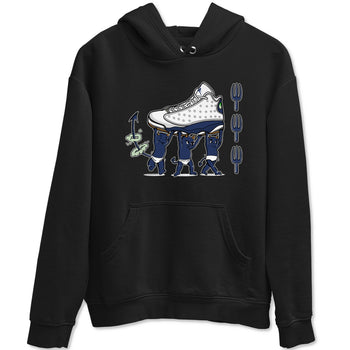 13s Midnight Navy shirts to match jordans Devil Babies sneaker match tees Air Jordan 13 Midnight Navy SNRT Sneaker Release Tees unisex cotton Black 2 crew neck shirts