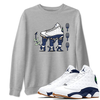 13s Midnight Navy shirts to match jordans Devil Babies sneaker match tees Air Jordan 13 Midnight Navy SNRT Sneaker Release Tees unisex cotton Heather Grey 1 crew neck shirts