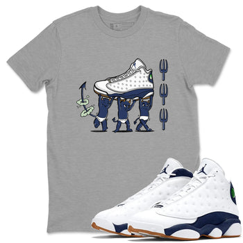 13s Midnight Navy shirts to match jordans Devil Babies sneaker match tees Air Jordan 13 Midnight Navy SNRT Sneaker Release Tees unisex cotton Heather Grey 1 crew neck shirts