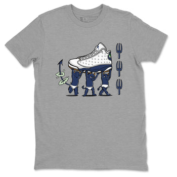 13s Midnight Navy shirts to match jordans Devil Babies sneaker match tees Air Jordan 13 Midnight Navy SNRT Sneaker Release Tees unisex cotton Heather Grey 2 crew neck shirts