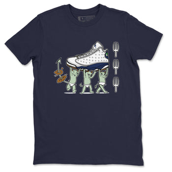 13s Midnight Navy shirts to match jordans Devil Babies sneaker match tees Air Jordan 13 Midnight Navy SNRT Sneaker Release Tees unisex cotton Navy 2 crew neck shirts