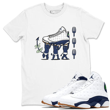 13s Midnight Navy shirts to match jordans Devil Babies sneaker match tees Air Jordan 13 Midnight Navy SNRT Sneaker Release Tees unisex cotton White 1 crew neck shirts